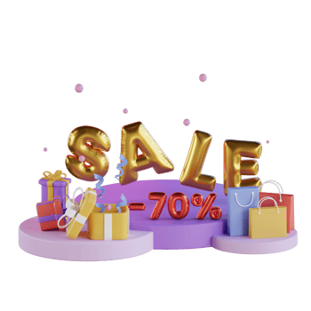 Big Sale E Commerce 3D Illustration png