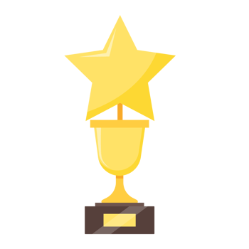 The champions cup golden star trophy png
