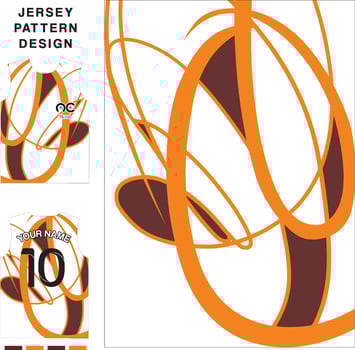 Abstract concept vector jersey pattern template for printing or sublimation sports uniforms football volleyball basketball e-sports cycling and fishing Free Vector.
