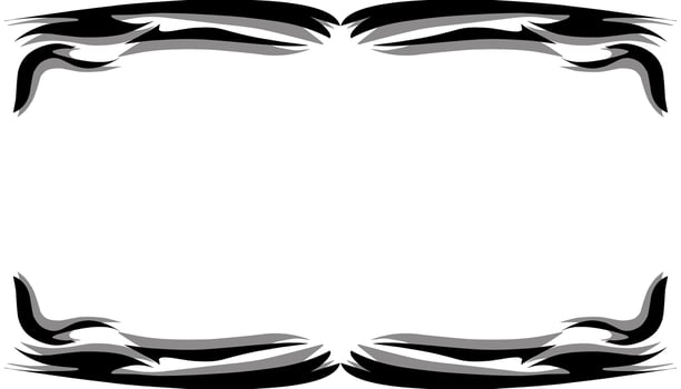 Background design with black and gray abstract frame vector