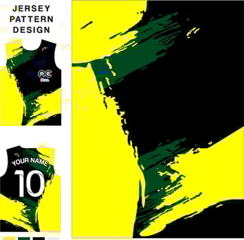 Abstract art concept vector jersey pattern template for printing or sublimation sports uniforms football volleyball basketball e-sports cycling and fishing Free Vector.