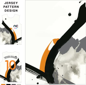 Abstract ink art concept vector jersey pattern template for printing or sublimation sports uniforms football volleyball basketball e-sports cycling and fishing Free Vector.