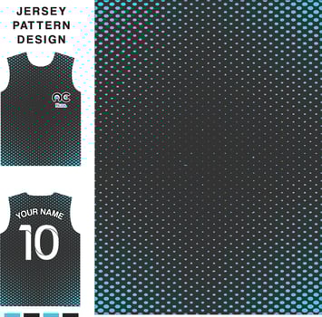 Abstract halftone concept vector jersey pattern template for printing or sublimation sports uniforms football volleyball basketball e-sports cycling and fishing Free Vector.