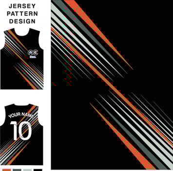 Abstract straight line concept vector jersey pattern template for printing or sublimation sports uniforms football volleyball basketball e-sports cycling and fishing Free Vector.