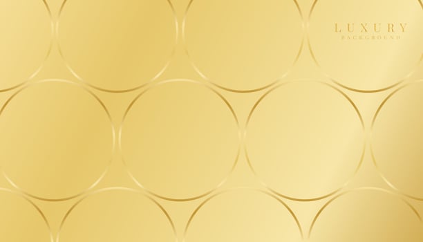 background illustration gradient circle golden lines, luxury background vector
