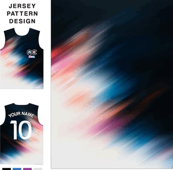 Abstract striped concept vector jersey pattern template for printing or sublimation sports uniforms football volleyball basketball e-sports cycling and fishing Free Vector.