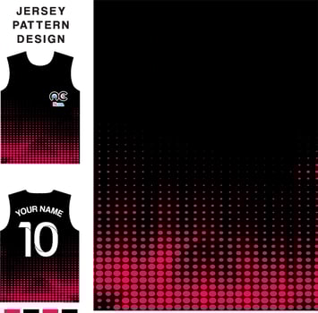 Abstract halftone concept vector jersey pattern template for printing or sublimation sports uniforms football volleyball basketball e-sports cycling and fishing Free Vector.