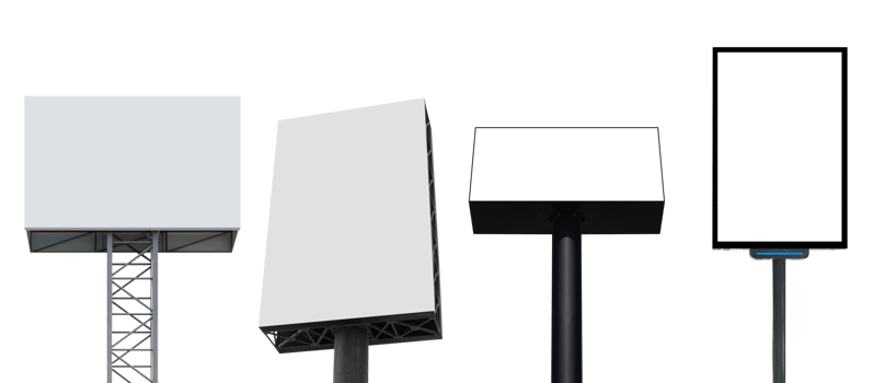 Collection set pole outdoor billboard png