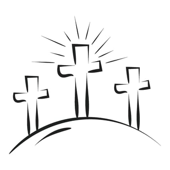 Christian Symbol design for print or use as poster, card, flyer, sticker, tattoo or T Shirt vector