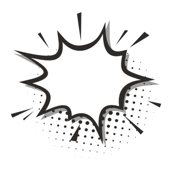 Boom Retro Outline 2D Illustration png