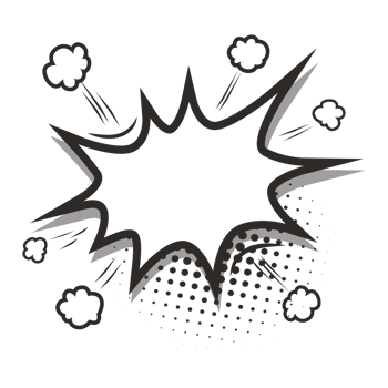 Comic Retro Outline 2D Illustration png