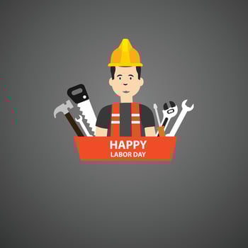 Happy Labor Day banner. Design template. Vector illustration.