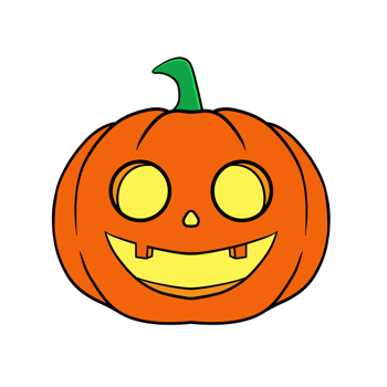 Pumpkin Halloween scary funny png