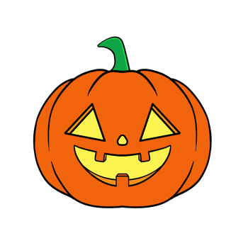 Pumpkin Halloween scary funny png