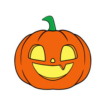 Pumpkin Halloween scary funny png