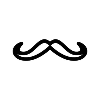 Mustache Icon Vector Symbol Design Illustration