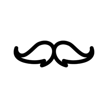 Mustache Icon Vector Symbol Design Illustration