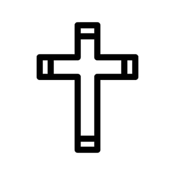 Christian Cross Icon Vector Symbol Design Illustration