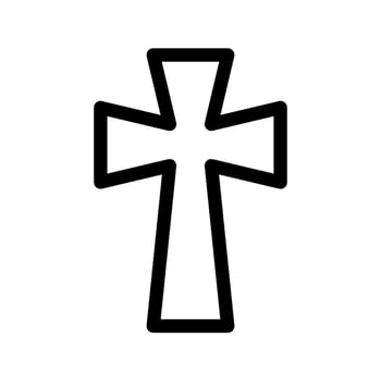 Christian Cross Icon Vector Symbol Design Illustration