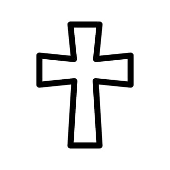Christian Cross Icon Vector Symbol Design Illustration