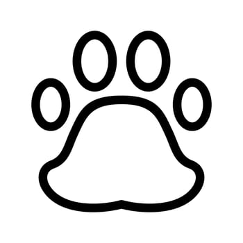 Paw Print Icon Vector Symbol Design Illustration