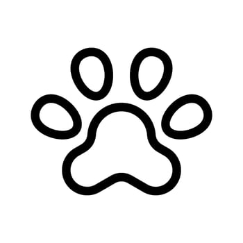 Paw Print Icon Vector Symbol Design Illustration