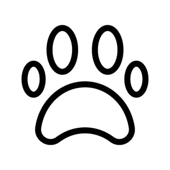 Paw Print Icon Vector Symbol Design Illustration