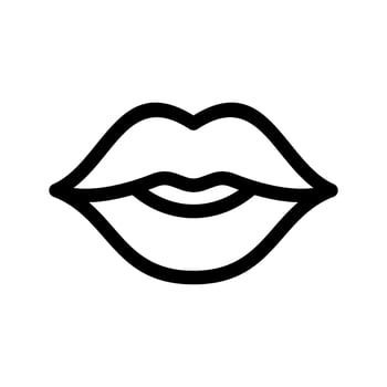 Glossy Lips Icon Vector Symbol Design Illustration