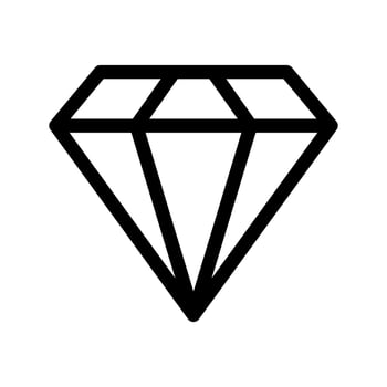 Gemstone Icon Vector Symbol Design Illustration