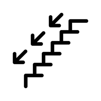 Downstairs Icon Vector Symbol Design Illustration