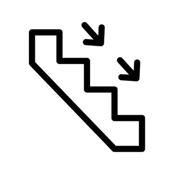 Downstairs Icon Vector Symbol Design Illustration