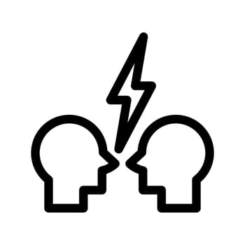 Conflict Icon Vector Symbol Design Illustration