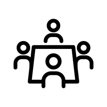 Meeting Icon Vector Symbol Design Illustration