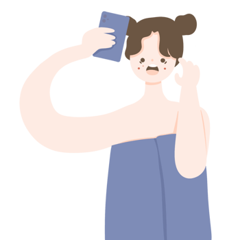 girl selfie acne face png