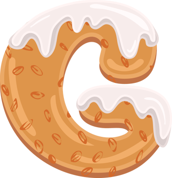 Letter G font new year png
