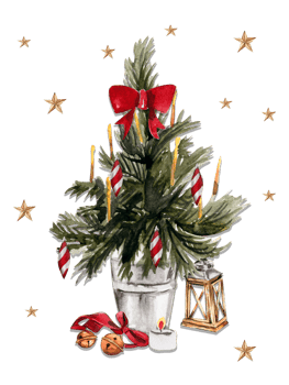 Christmas tree in metallic bucket. png