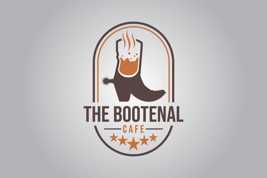 Bootenal cafe restauran logo design template element vector