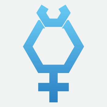diagonal icon logo gender vector