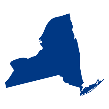 New York map with color outline png