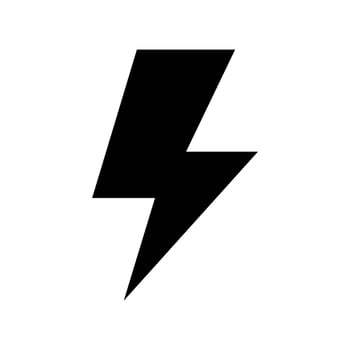 Lightning Bolt Icon Vector Symbol Design Illustration