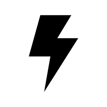Lightning Bolt Icon Vector Symbol Design Illustration