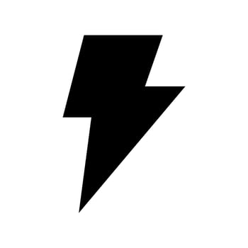 Lightning Bolt Icon Vector Symbol Design Illustration