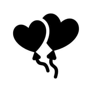 Balloons Icon Vector Symbol Design Illustration