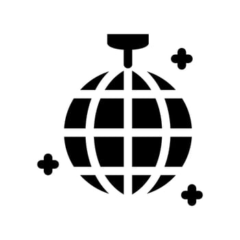 Disco Ball Icon Vector Symbol Design Illustration