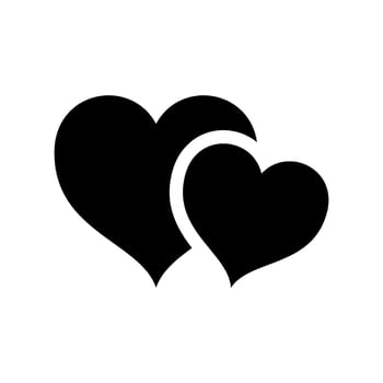 Heart Icon Vector Symbol Design Illustration