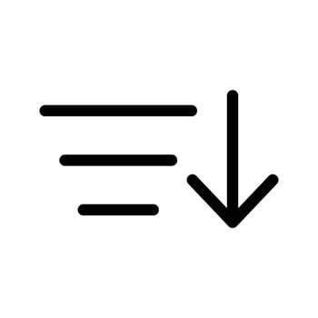 Sort Icon Vector Symbol Design Illustration