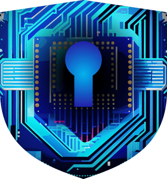 Modern Cybersecurity Technology Icon Pack with Shield png