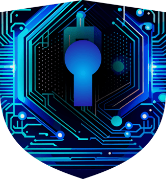 Modern Cybersecurity Technology Icon Pack with Shield png