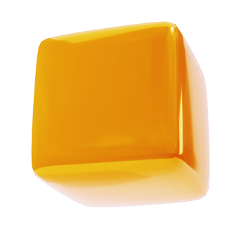 3d block object golden cube abstract geometric shape. Realistic glossy gold luxury template decorative design illustration. Minimalist bright element mockup isolated transparent png