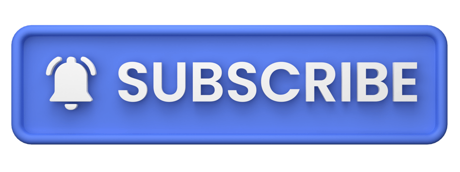 3d rendering of  Subscribe Button, Like Button and Notification Bell Button. Suitable for vlog or youtube asset png